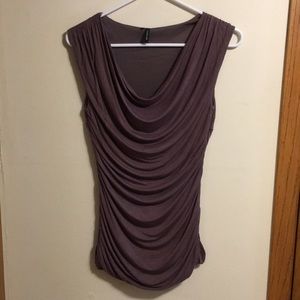 Maurices dusty purple ruched sleeveless top